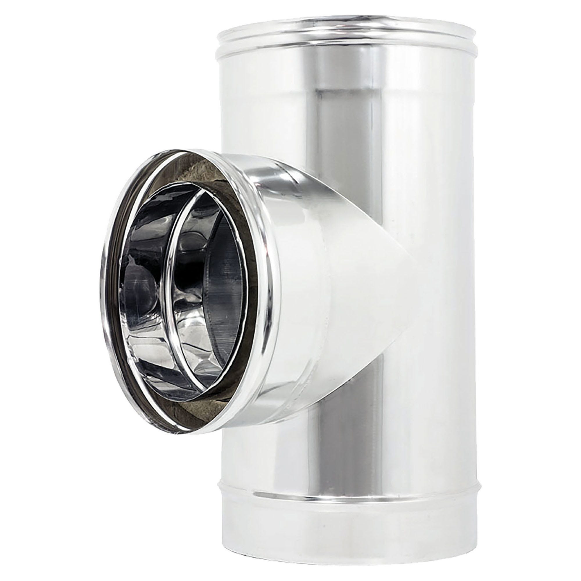Tee Inox TEE INOX DOPPIA PARETE 316-304 Ø 100 mm
