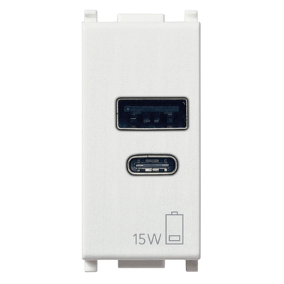 Frutti Steckdosenschalter Kompatibel Mit Bticino Matix – 2 USB-C + USB-A, Für Moderne Wohninstallationen