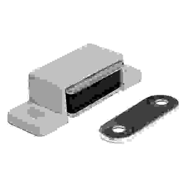 5 Chiusure Magnetiche Per Mobili, Porte E Cassetti – Bianco, Con Magnete Piatto E Viti Incluse, 45 Mm