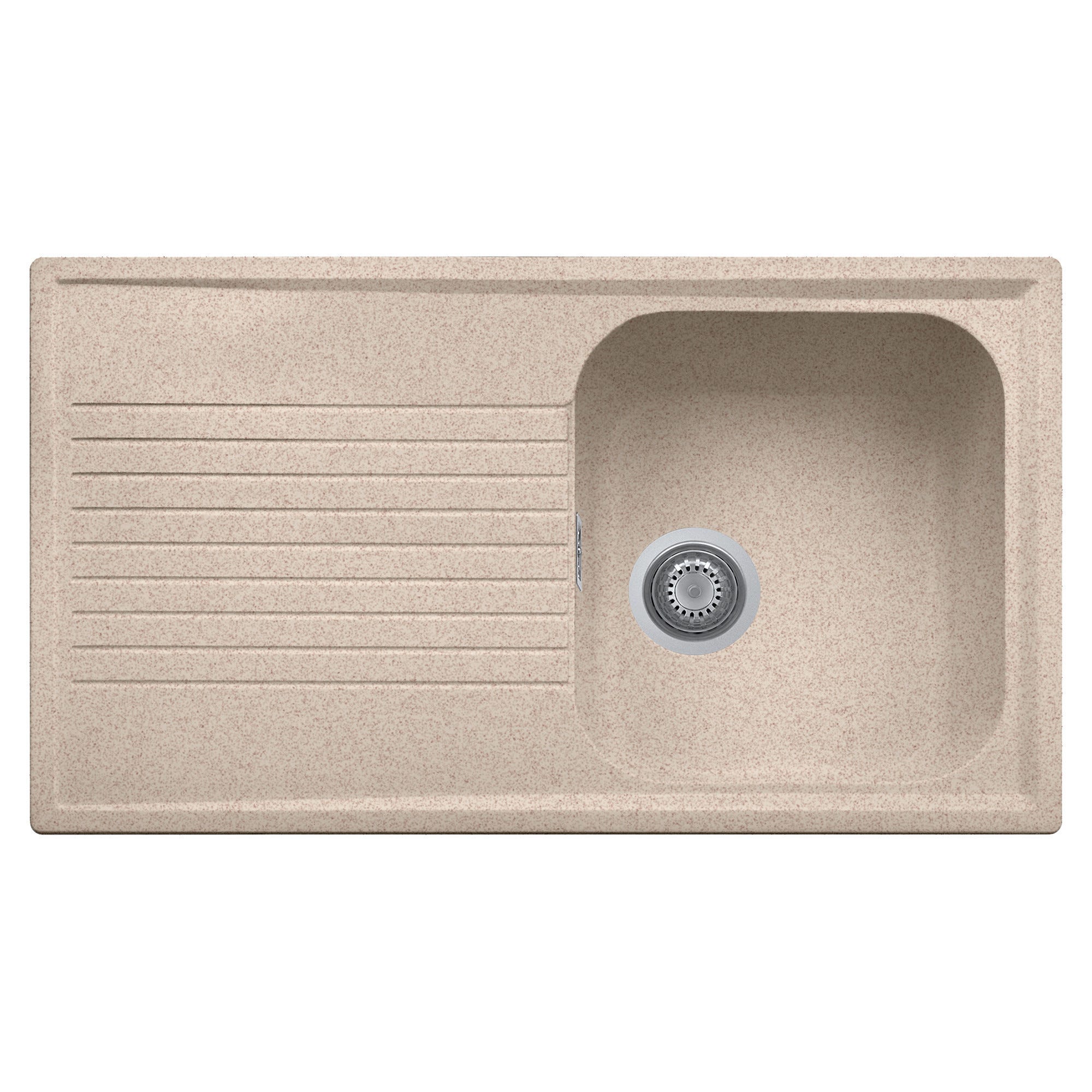 LAVELLO DIAMANT 86x50 cm IN GRANIT AVENA 1 VASCA CON SGOCCIOLATOIO
