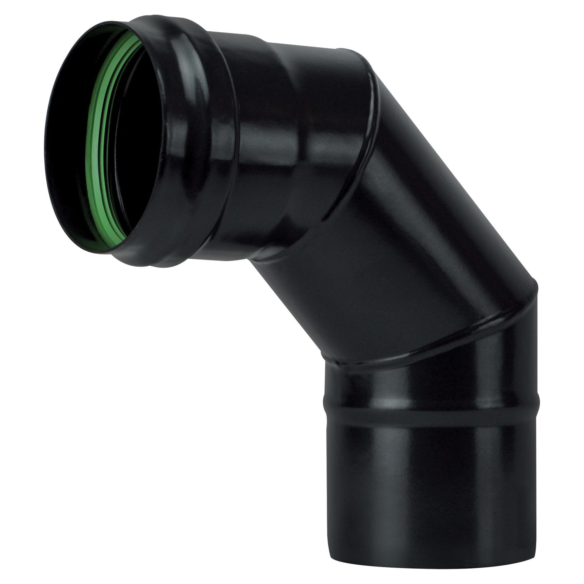 LANZZAS Tubo A Pellet, Prolunga 1000 Mm, Diametro 80 Mm, Colore: Nero, Anello Di Tenuta In Silicone Incluso - Foto 7