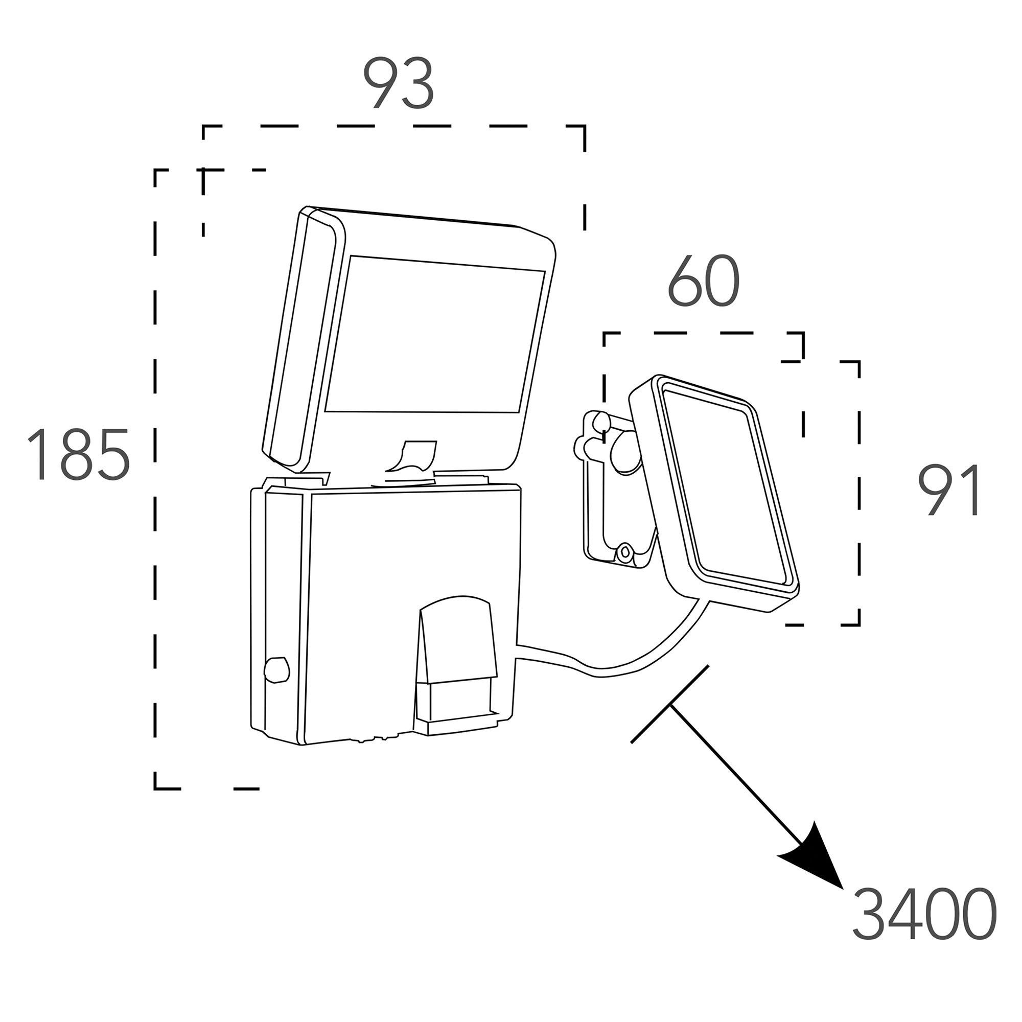 Luce Sotto Il Mobile A LED SIRIS Nero Opaco, Piatto, Ogni - 9