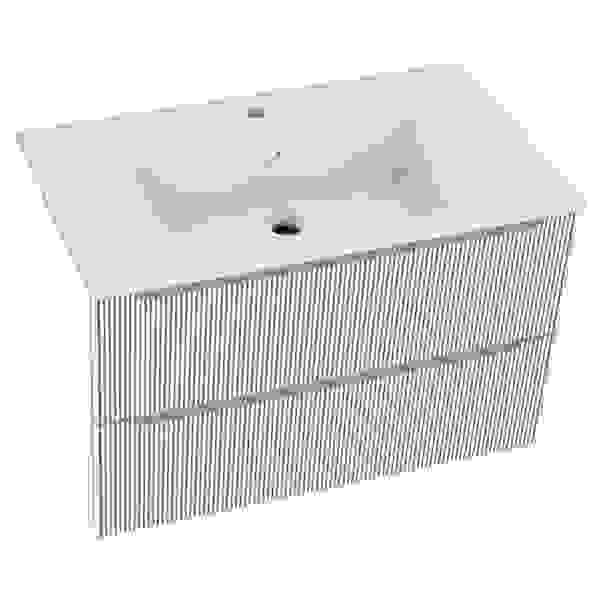BASE PORTALAVABO RIGO IN LEGNO BIANCO OPACO 2 CASSETTI SOFT CLOSE X X Cm Lxhxp 25034906 Picture 01