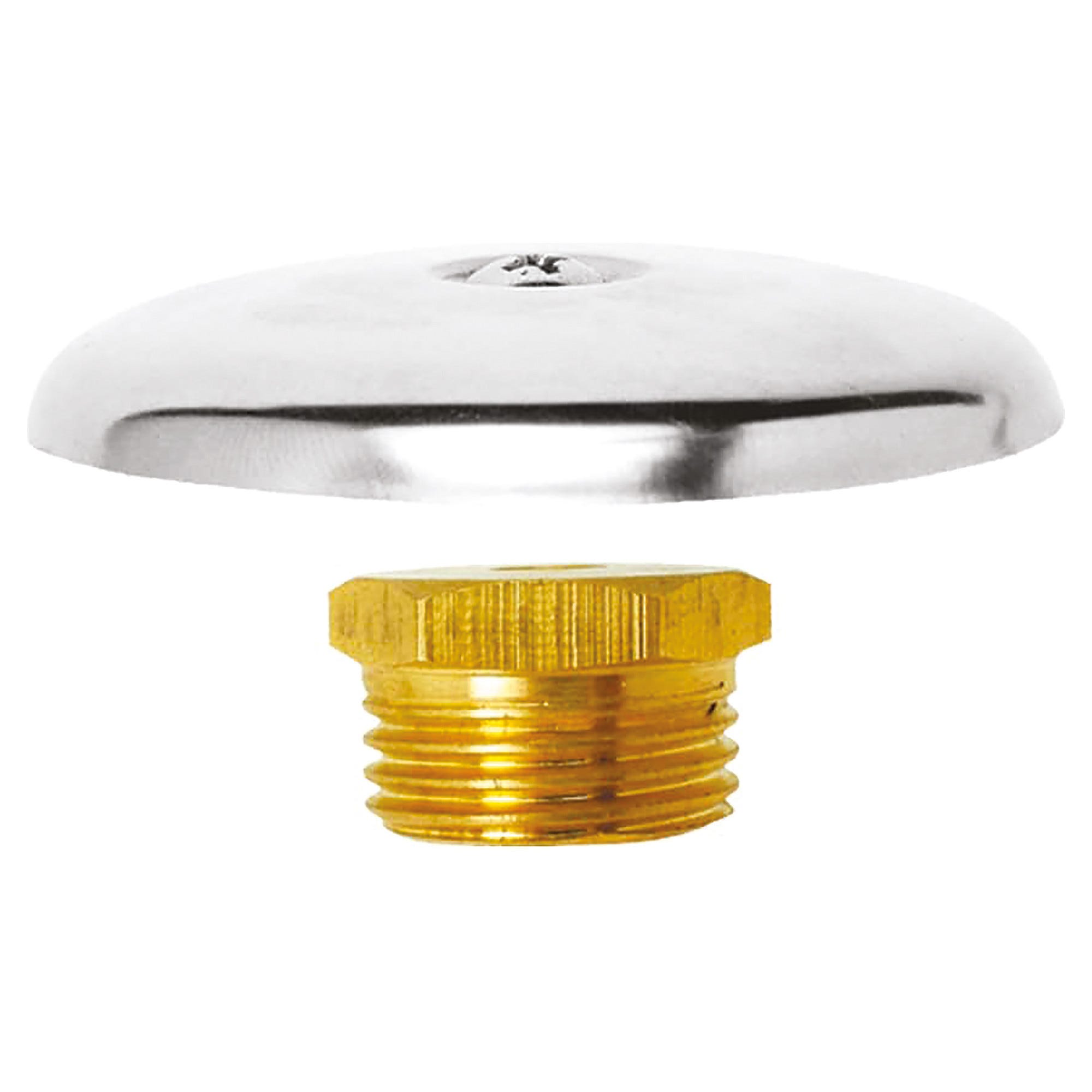 Tappo Maschio Ottone 1/2" Con Rosone E Vite Cromata - Per Tubazioni Idrauliche - Foto 5