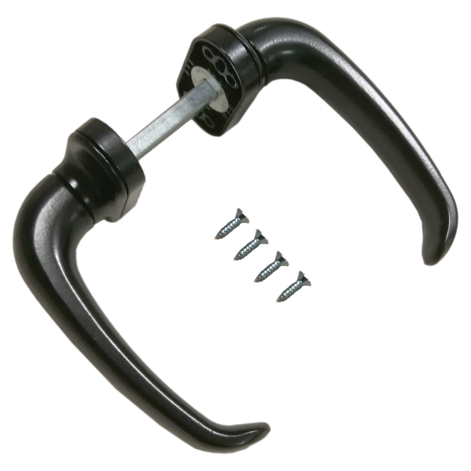 Maniglie Per Infissi In Alluminio - Coppia, Colore Nero, Dimensioni 32x69x132 Mm - Foto 4