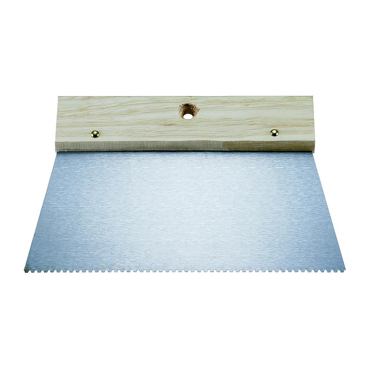 Frattone dentato con base in acciaio a dente quadro e manico in abs