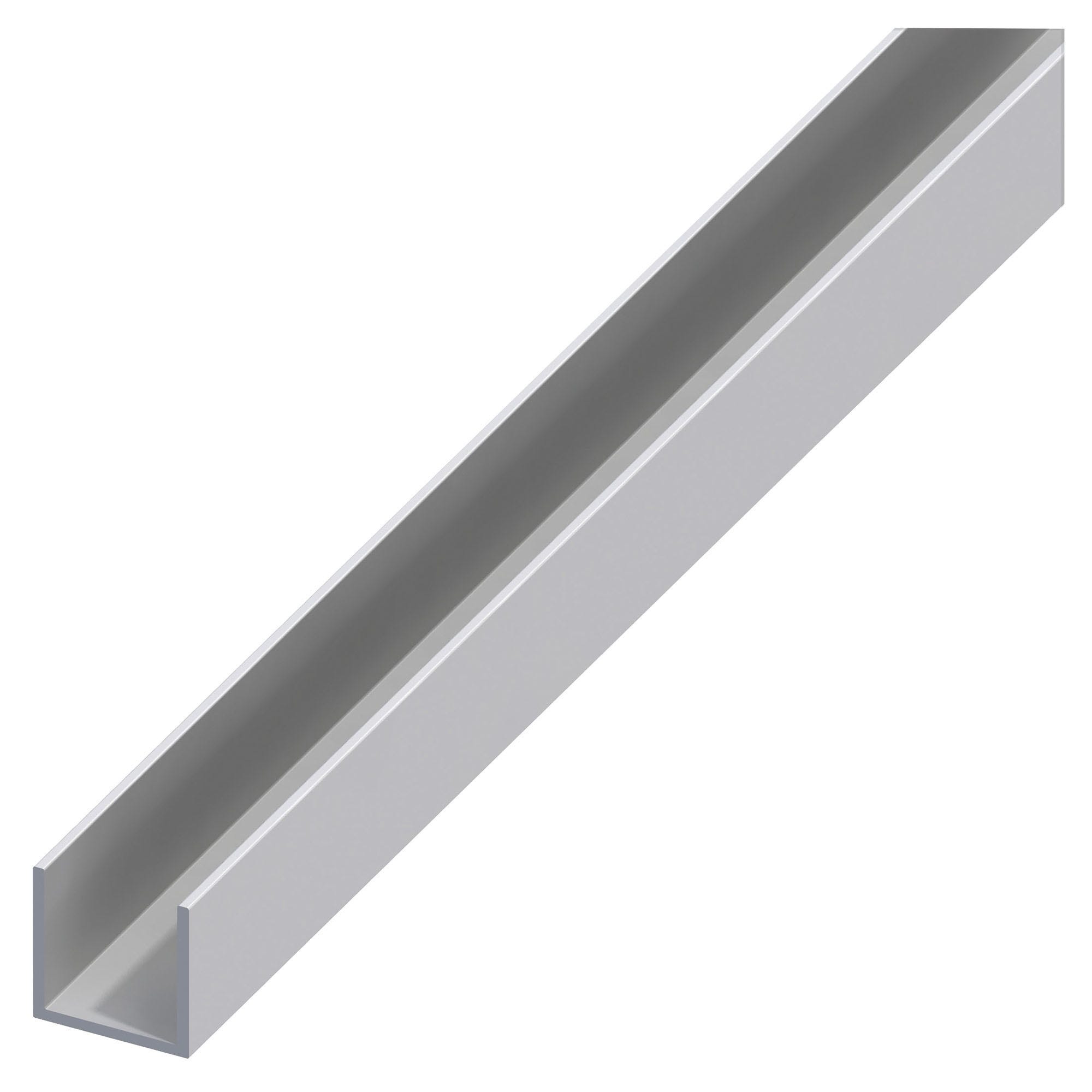 Profilo In Alluminio 120x15 Tipo B Slot 8 - Leggero, Anodizzato Argento, Lunghezza 50mm (Campione)