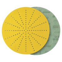 25 Dischi Abrasivi 225 Mm P240 - Grana Media Per Levigatrici | Carta Vetrata Con 6 Fori - Foto 4