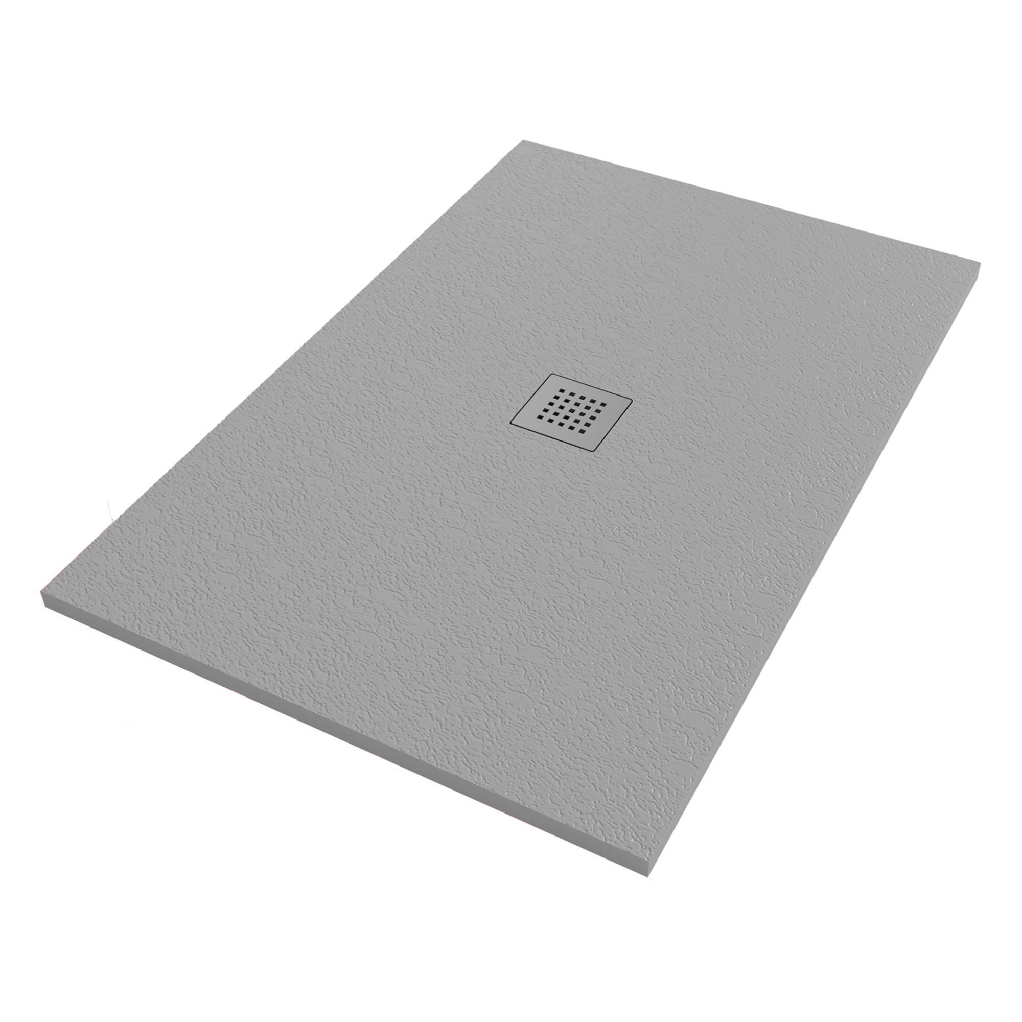 Piatto doccia effetto pietra 80x180 Bianco marmoresina pieno Piletta