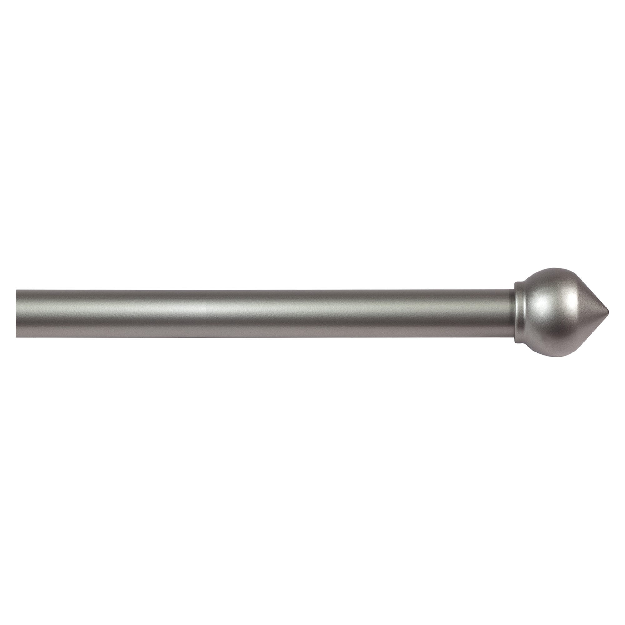 Asta Per Tende In Acciaio Inox Nichel Spazzolato - Regolabile Da 122 A 233 Cm, Terminali A Sfera, Carico Max 11,3 Kg
