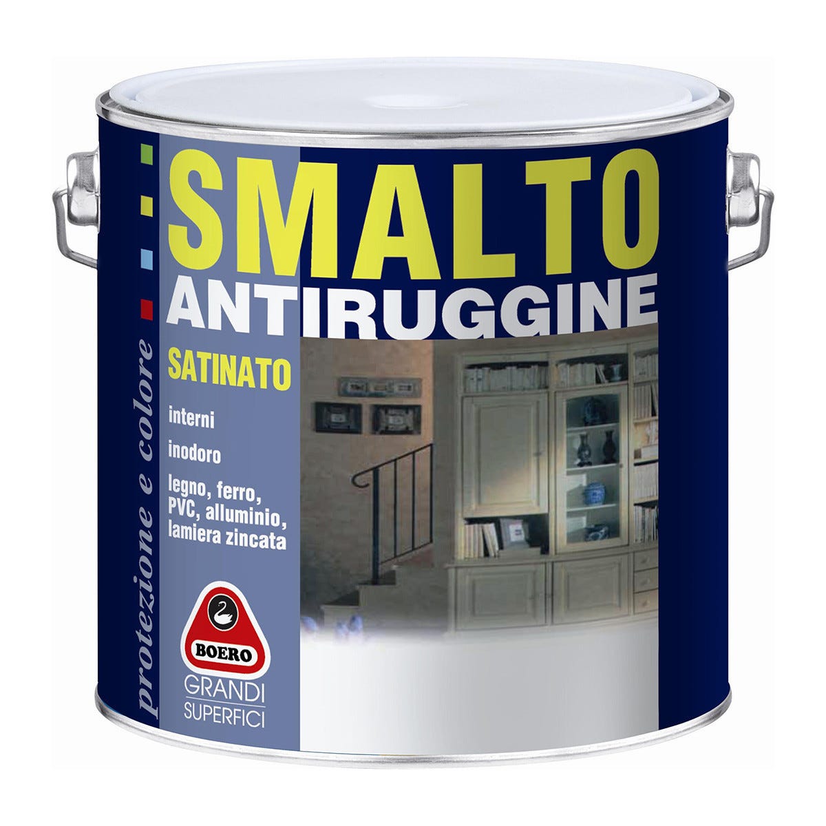 HL20XX Smalto All'acqua Per Legno E Ferro SAYERLACK Confezione 0,75 LT Colore HL2059 Bianco Candido