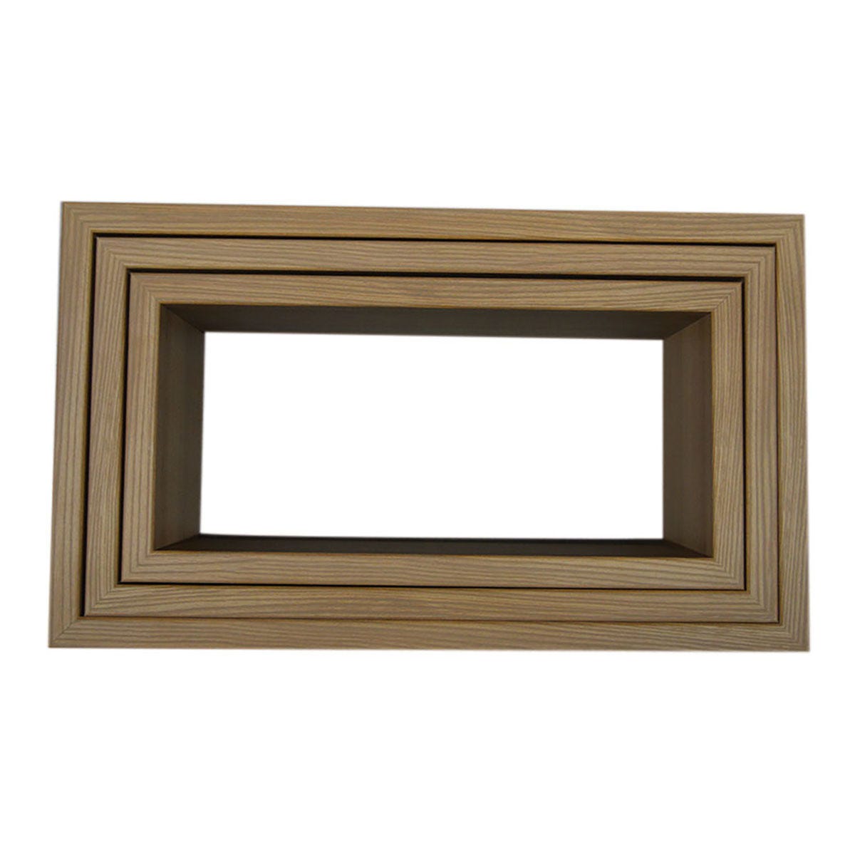 TRIS RETTANGOLO 44x2640x2236x18 cm SPESSORE 15,5 cm COLORE NOCE