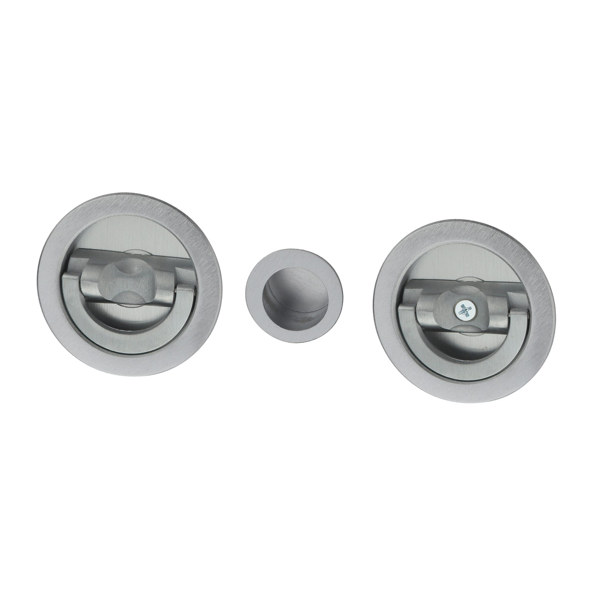 6 Maniglie A Incasso Tonde - Acciaio Inox 304, Argento, Per Mobili Cucina E Armadi