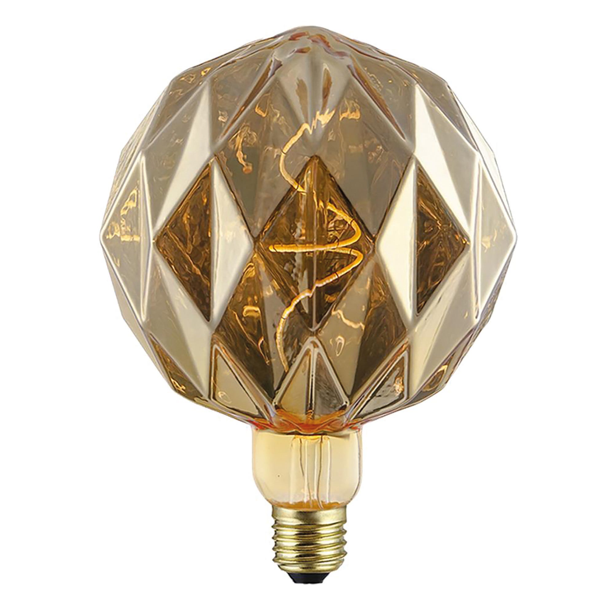 Lampadina LED E27 Decorativa A Forma Di Diamante - Luce Calda 2200K | Per Natale, Feste E Decorazioni