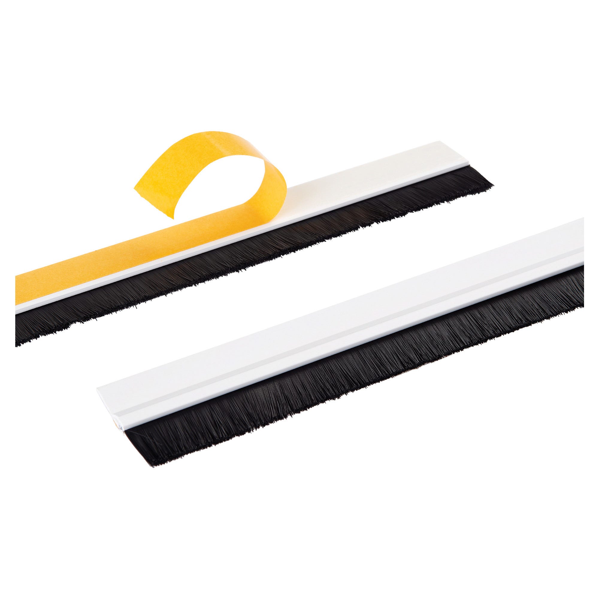 2 Pezzi 100 CM Paraspifferi Spazzola Sottoporta Garage, Spazzolino Sotto Porta Marrone Spazzola Per Porta Ingresso, Spazzole Sottoporta Antispiffero Insonorizzato Antipolvere Antifreddo Anti-Insetti - 4