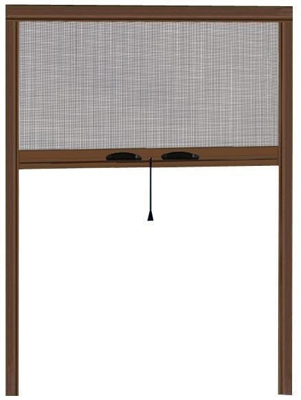 Zanzariera Per Finestra A Rullo - Kit Fai Da Te Con Friazione, Marrone 140x160cm - Foto 3