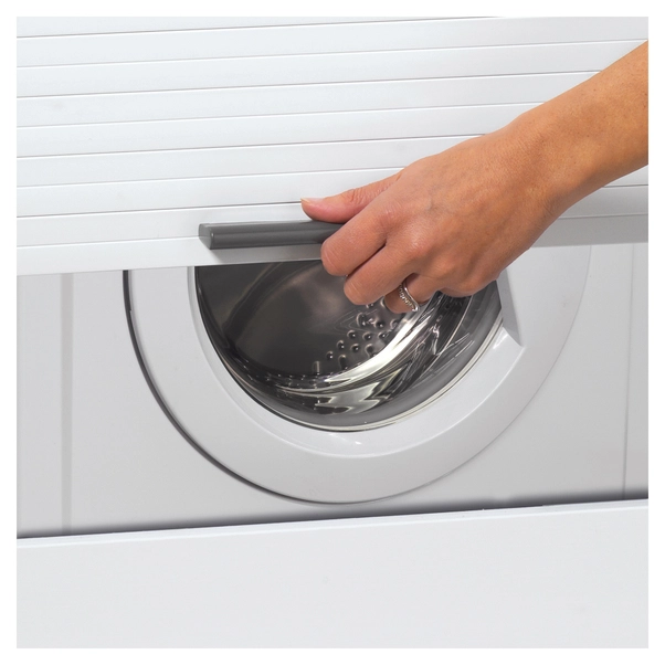 Mobile Coprilavatrice Roll Up Bianco - 66,5x59,5x91 Cm Con Serranda Verticale - Foto 9