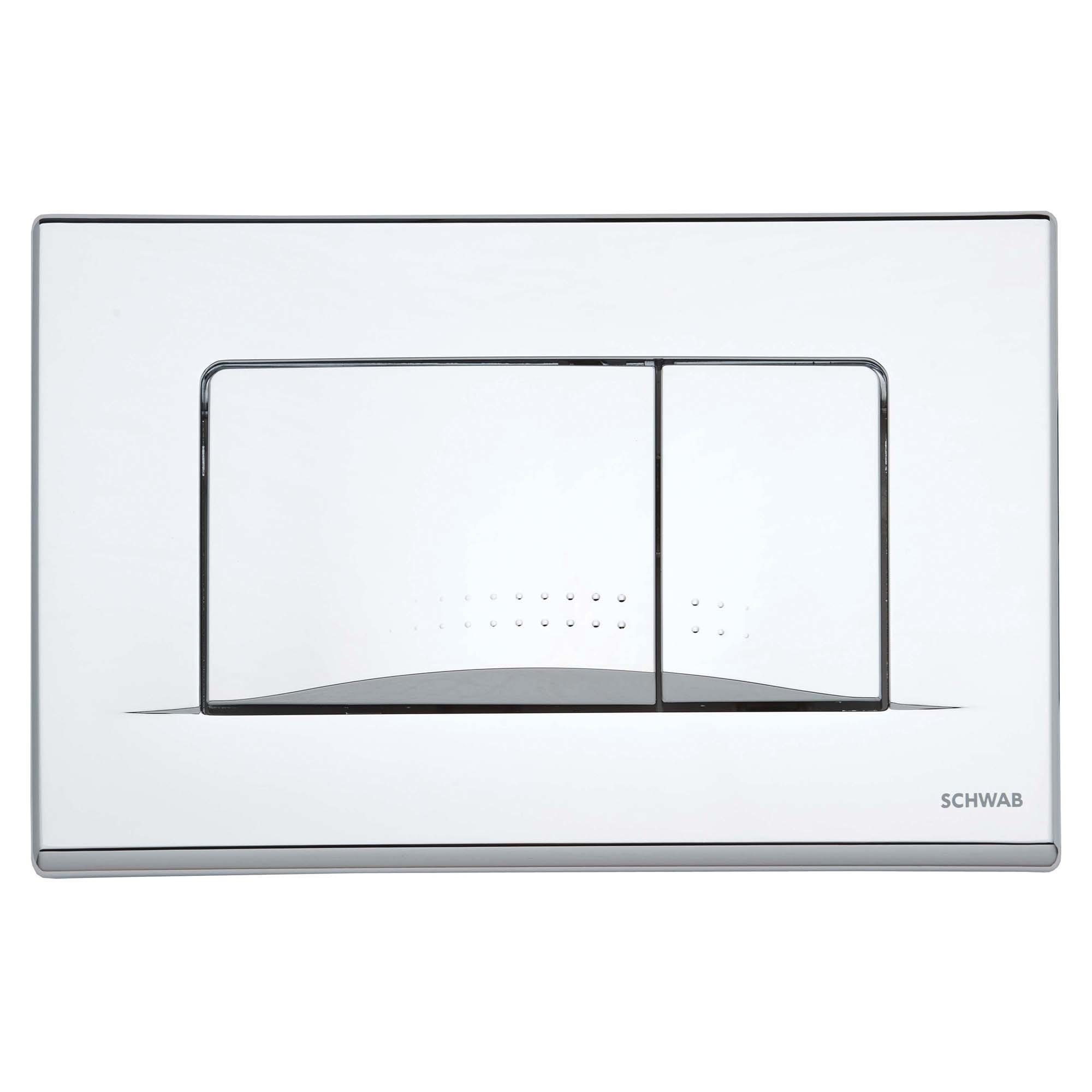 PLACCA WC SCHWAB DOTS DUO CROMO DOPPIO FLUSSO PER CASSETTE SERIE 198