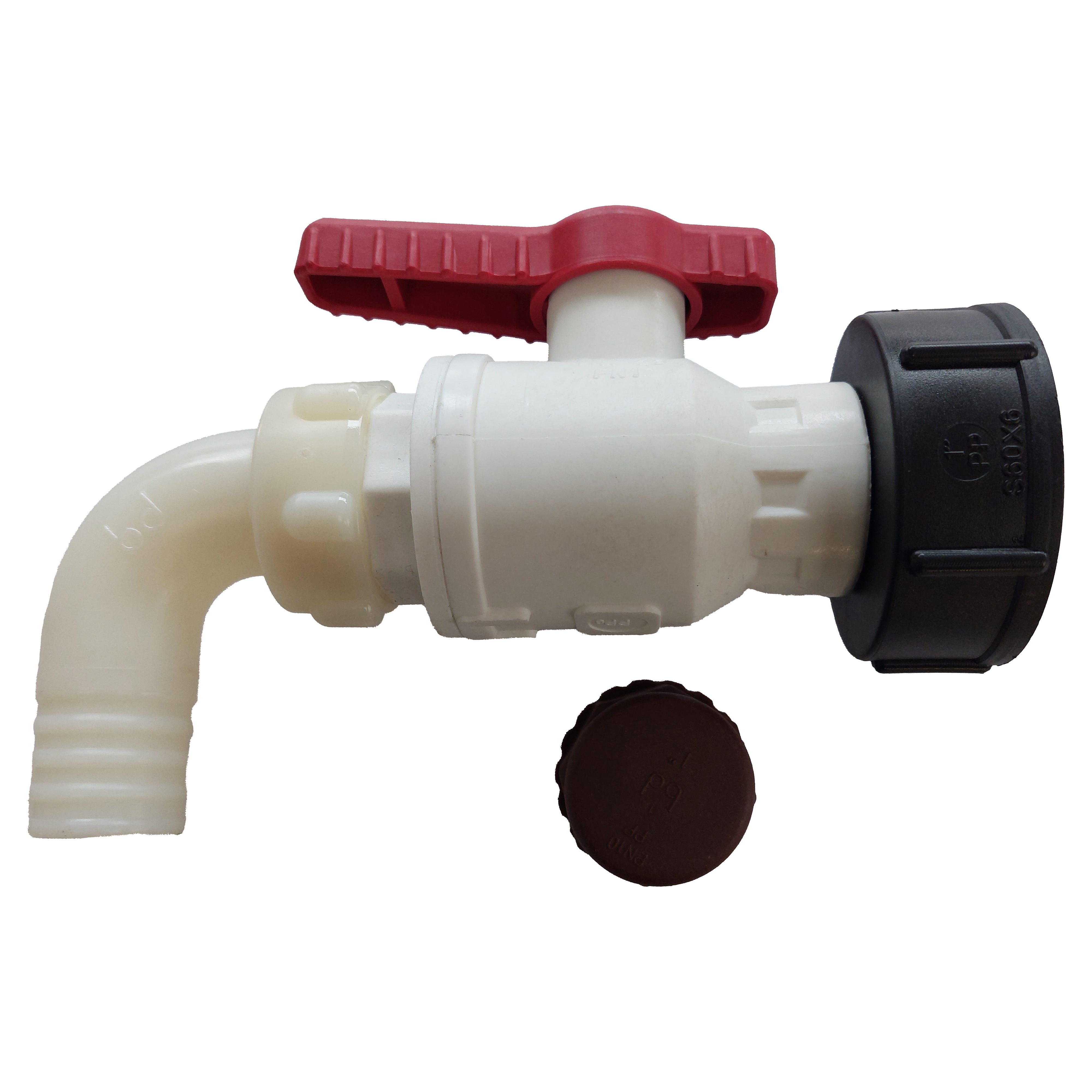 Kit Rubinetto In Ottone Per Barile Pioggia Da 3/4 - Adatto A Fusti E Secchi, Guarnizioni Incluse - 3