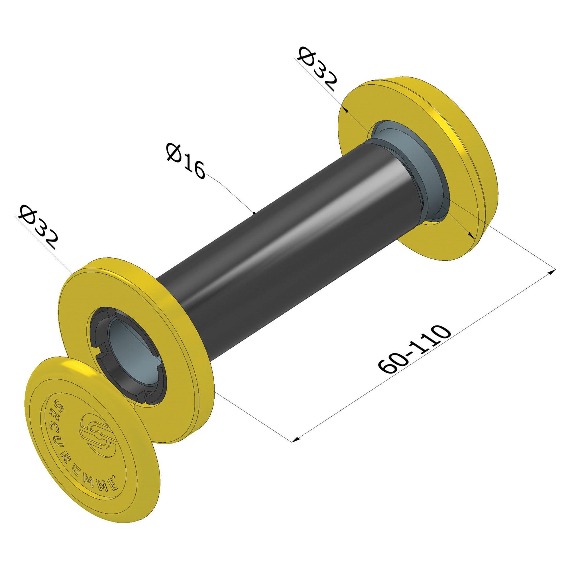 Spioncino Grandangolo Securemme Per Porte - Finitura Ottone Lucido, Confezione Da 3 Pezzi