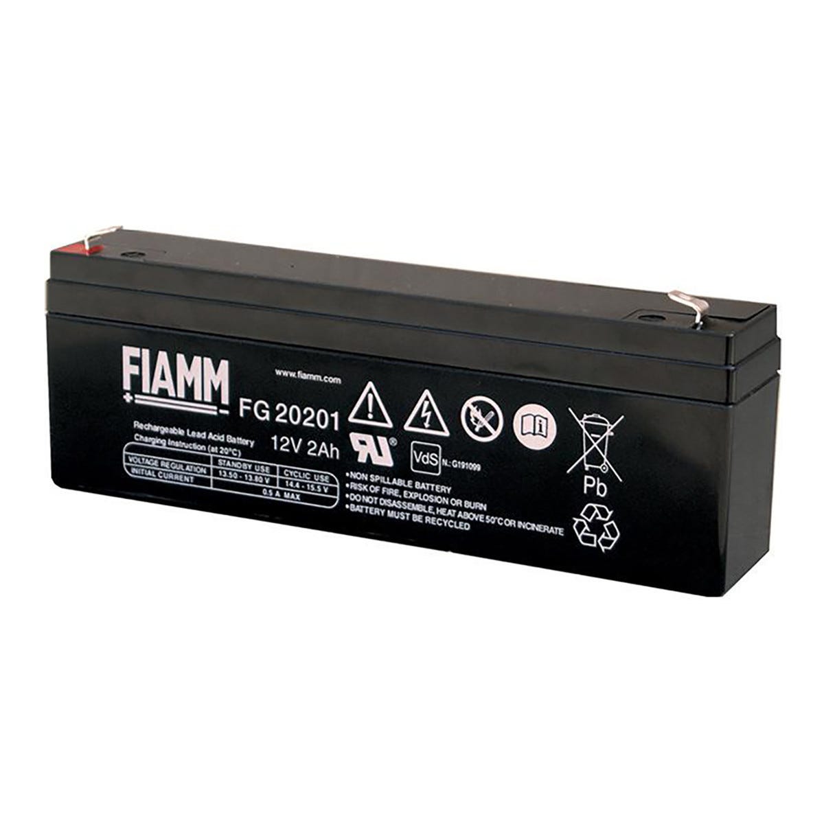 Batteria Piombo 12V 12Ah - Ermetica Al Piombo, Per Emergenze E Sistemi Industriali Batteria Fiamm FG21201