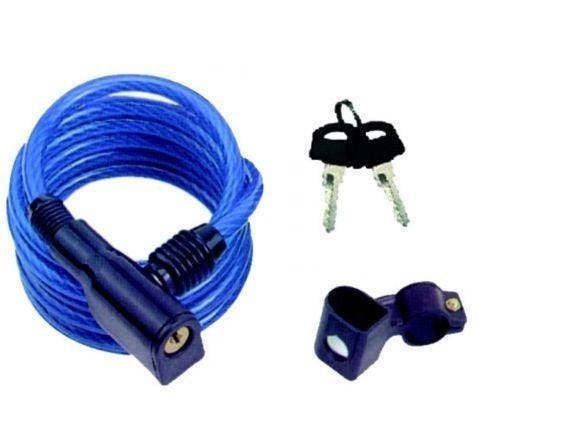 Lucchetto Bicicletta Con Cavo Acciaio - 650mm PVC Cover 2 Chiavi