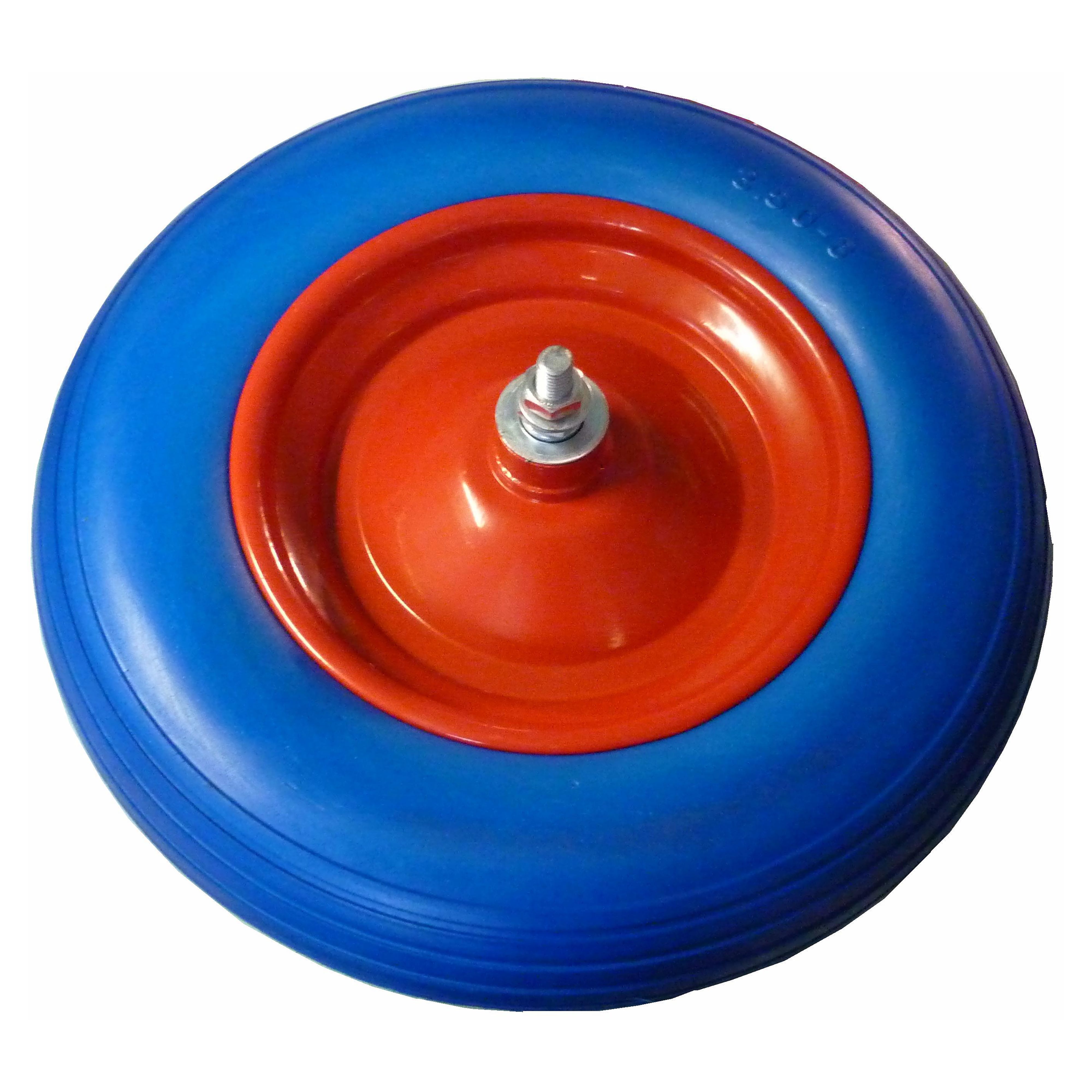 Ruota Per Carriola Antiforatura Gialla - Gomma Resistente, Diametro 24cm - Foto 10