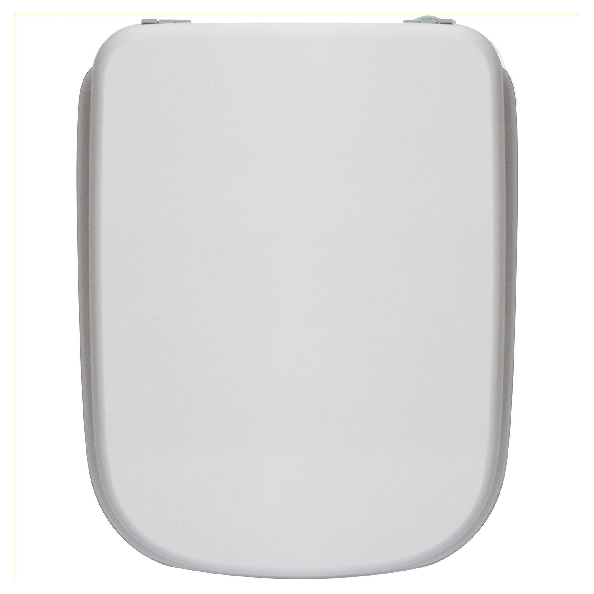 Sedile WC In MDF Bianco Con Motivo Floreale Rosa Cerniere In Acciaio Inox Robusto E Di Lunga Durata Msv