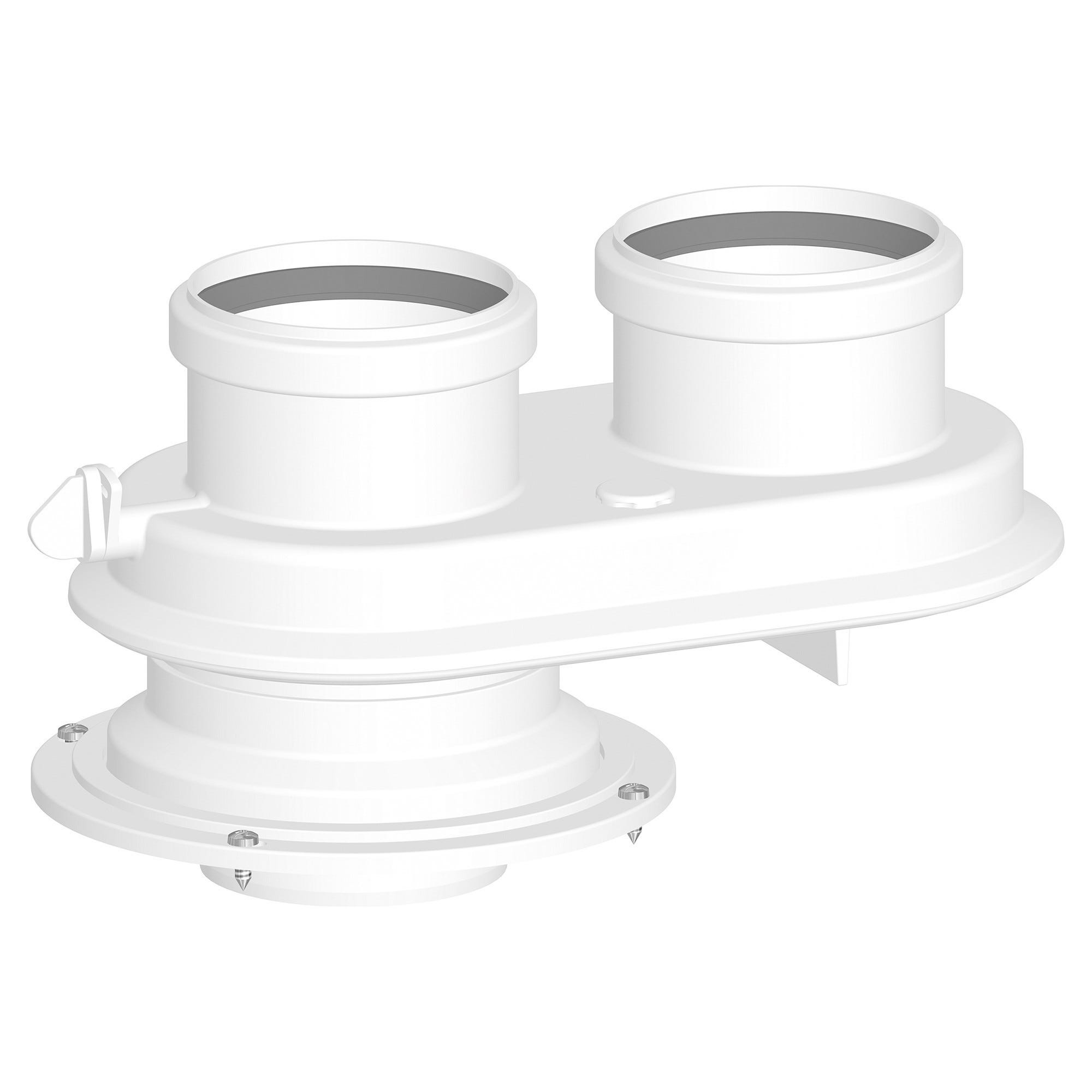 SDOPPIATORE FUMI STABILE Ø 80/80 mm PER CALDAIE A CONDENSAZIONE HERMANN