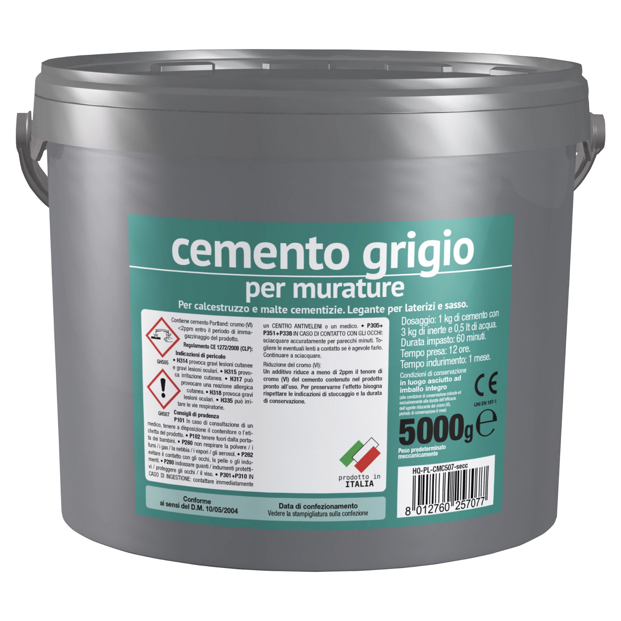 Cemento Rapido Bianco - Confezione Da 1 Kg, Presa Veloce, Per Riparazioni E Piccoli Lavori