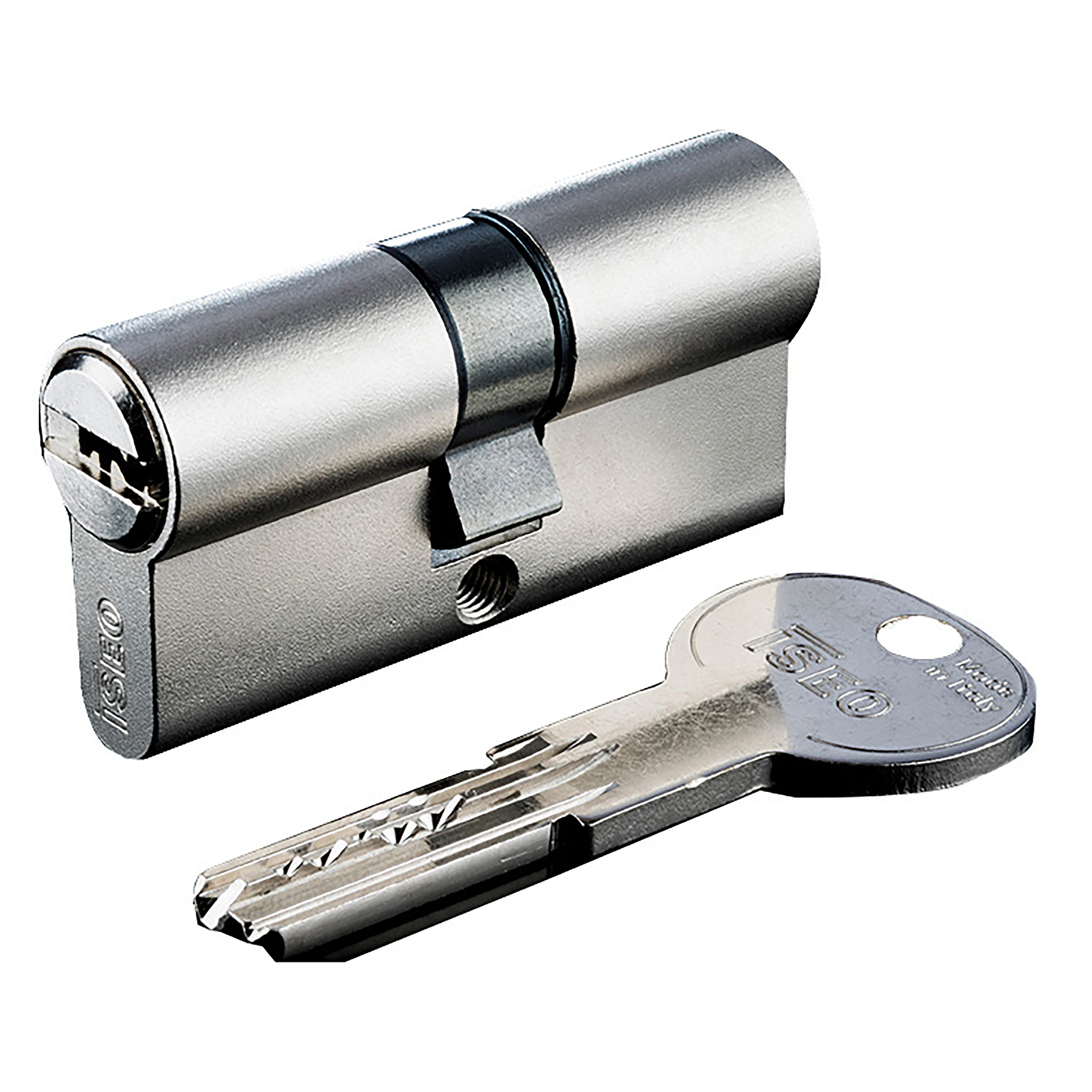 CILINDRO SAGOMATO ISEO R6 MISURA 80 = 30+50 mm OTTONE NICHELATO