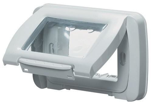 PLACCA STAGNA AUTOPORTANTE VIMAR 3 POSTI BIANCA IP55 PER SERIE PLANA E 