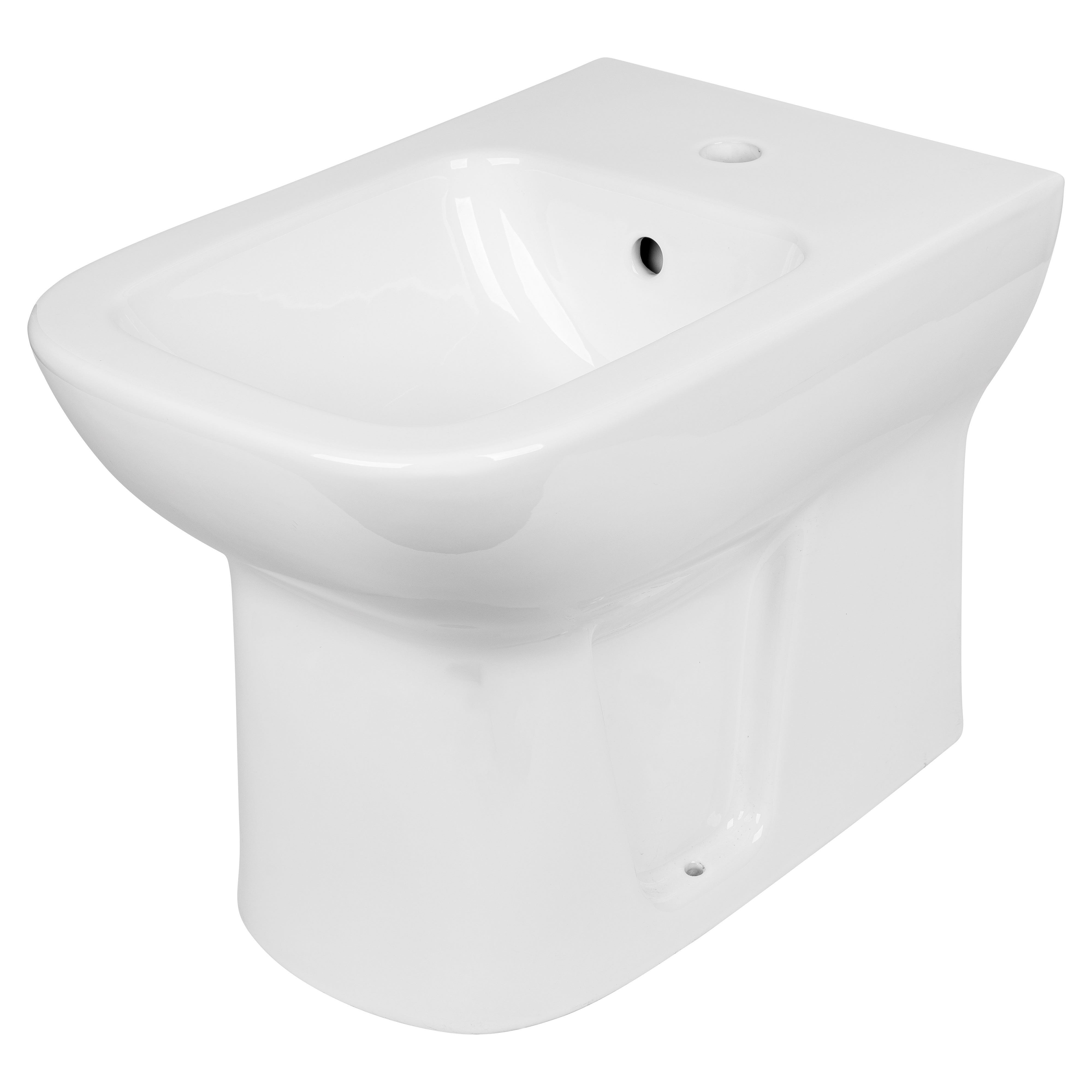 BENT A TERRA - Set coppia di sanitari a filo muro , forma arrotondata