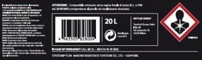 COMBUSTIBILE IDROCARBURICO TOYOTOMI PLUS 20 l PER STUFE A STOPPINO E  ELETTRONICHE
