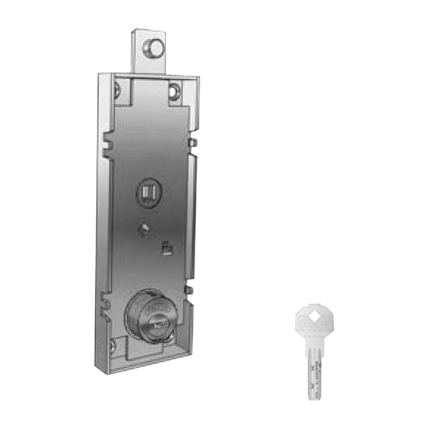 Serratura Per Basculante E Garage - Cilindro Rotondo Con Catenaccio, Montaggio Semplice - Foto 7