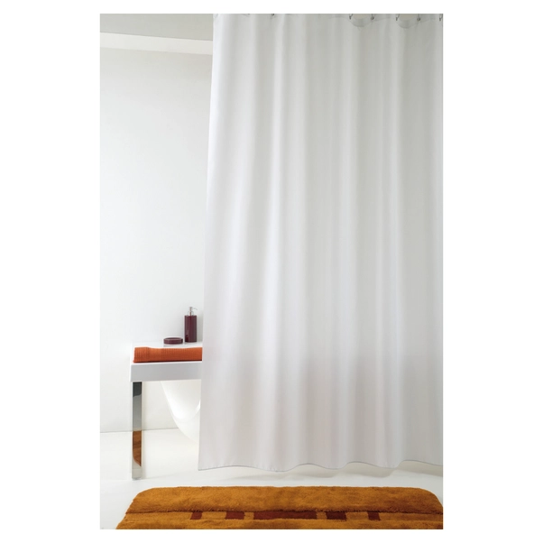 Wenko 19145100 Tenda Doccia Monocolore Lavabile, Poliestere, 120 x 200 cm, Bianco Wenko 19145100 Tenda Doccia Monocolore Lavabile, Poliestere, 120 x 200 cm, Bianco