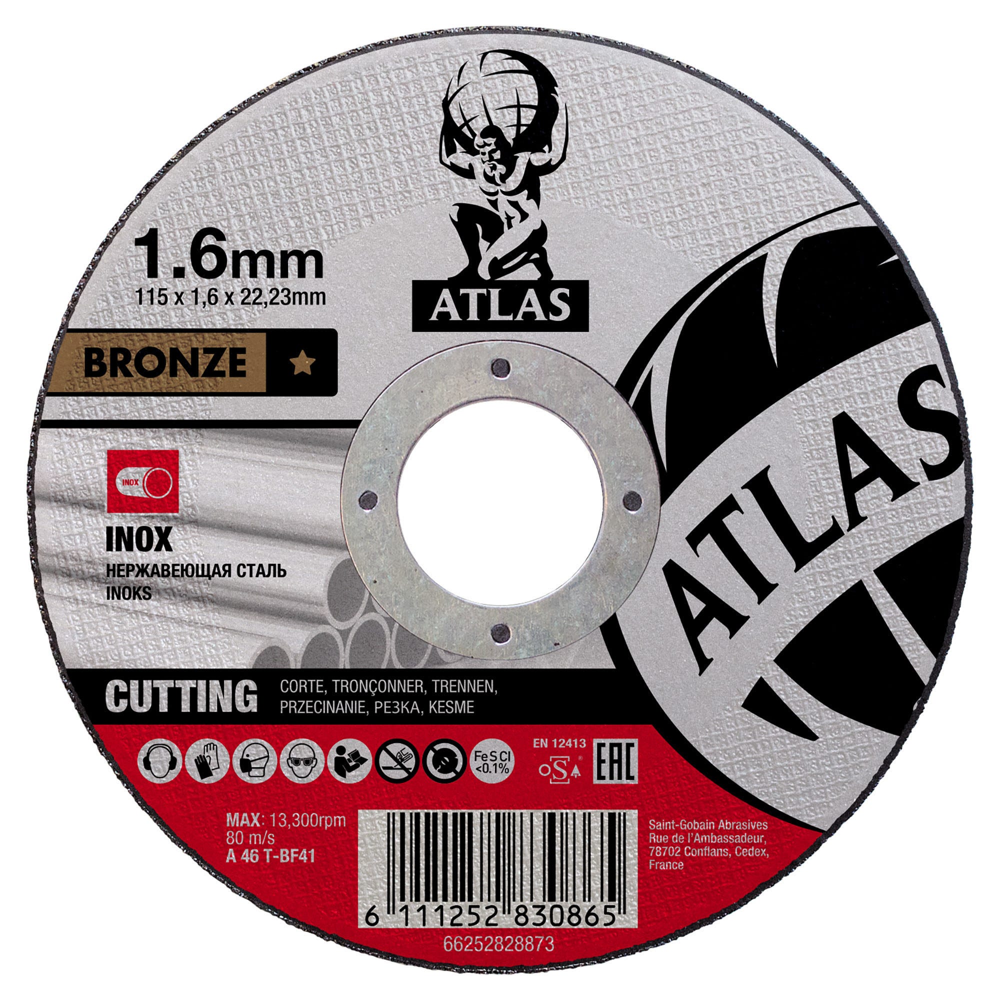 Lincoln Abrasives – 200 Dischi Abrasivi Da Taglio 115 Mm Per Metallo E Acciaio Inox
