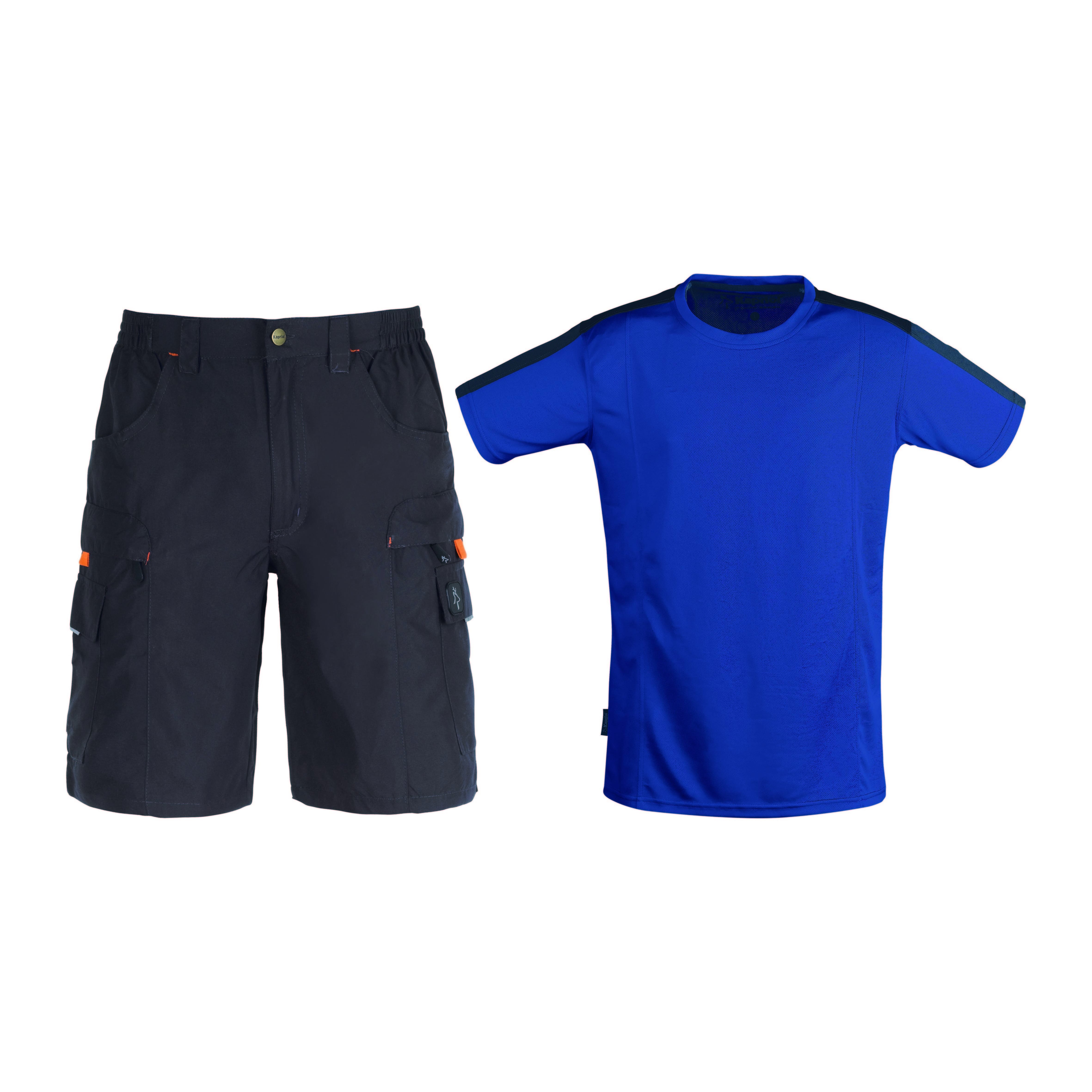 SET KAPRIOL BERMUDA E MAGLIETTA TAGLIA XL COLORE BLU E ANTRACITE | Tecnomat