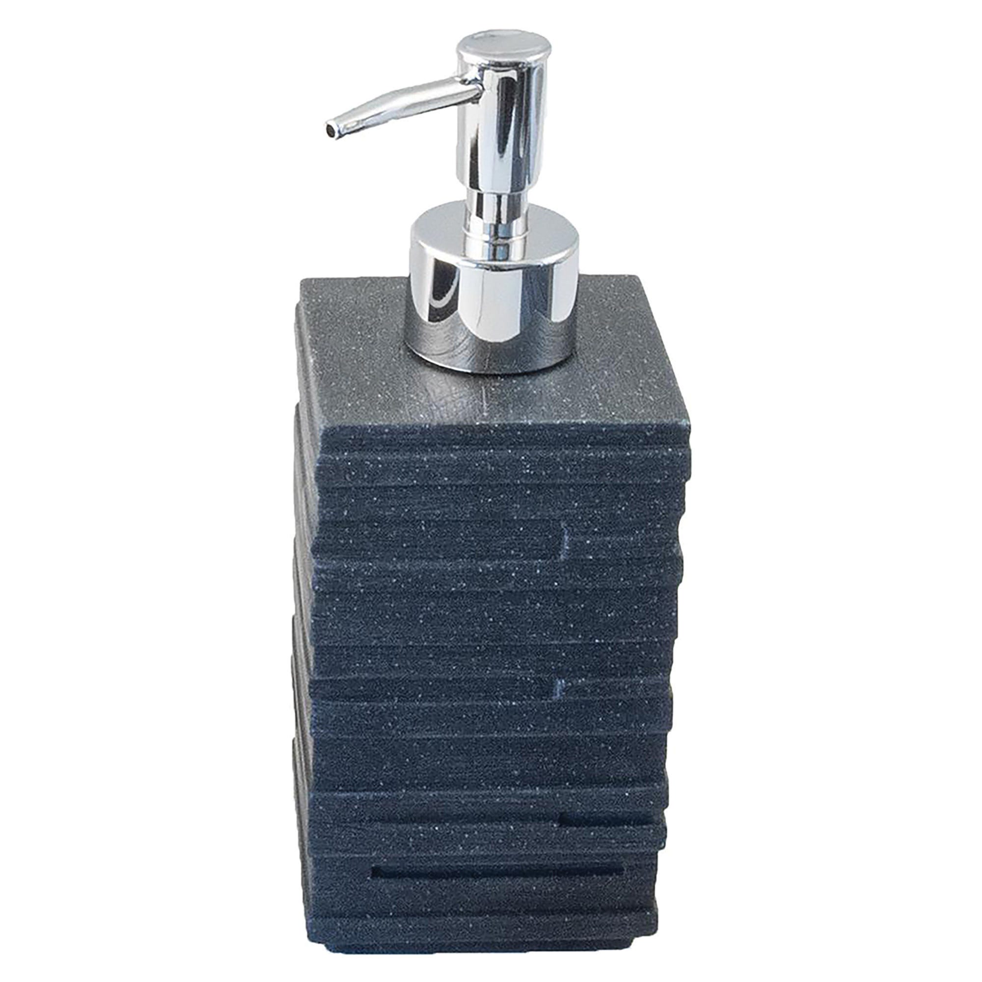 Dispenser sapone in resina beige effetto pietra - Linea Sabbia