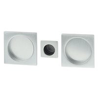 Maniglia Porta Domino QUBIK - Design Moderno In Alluminio Cromato Satinato - Foto 6