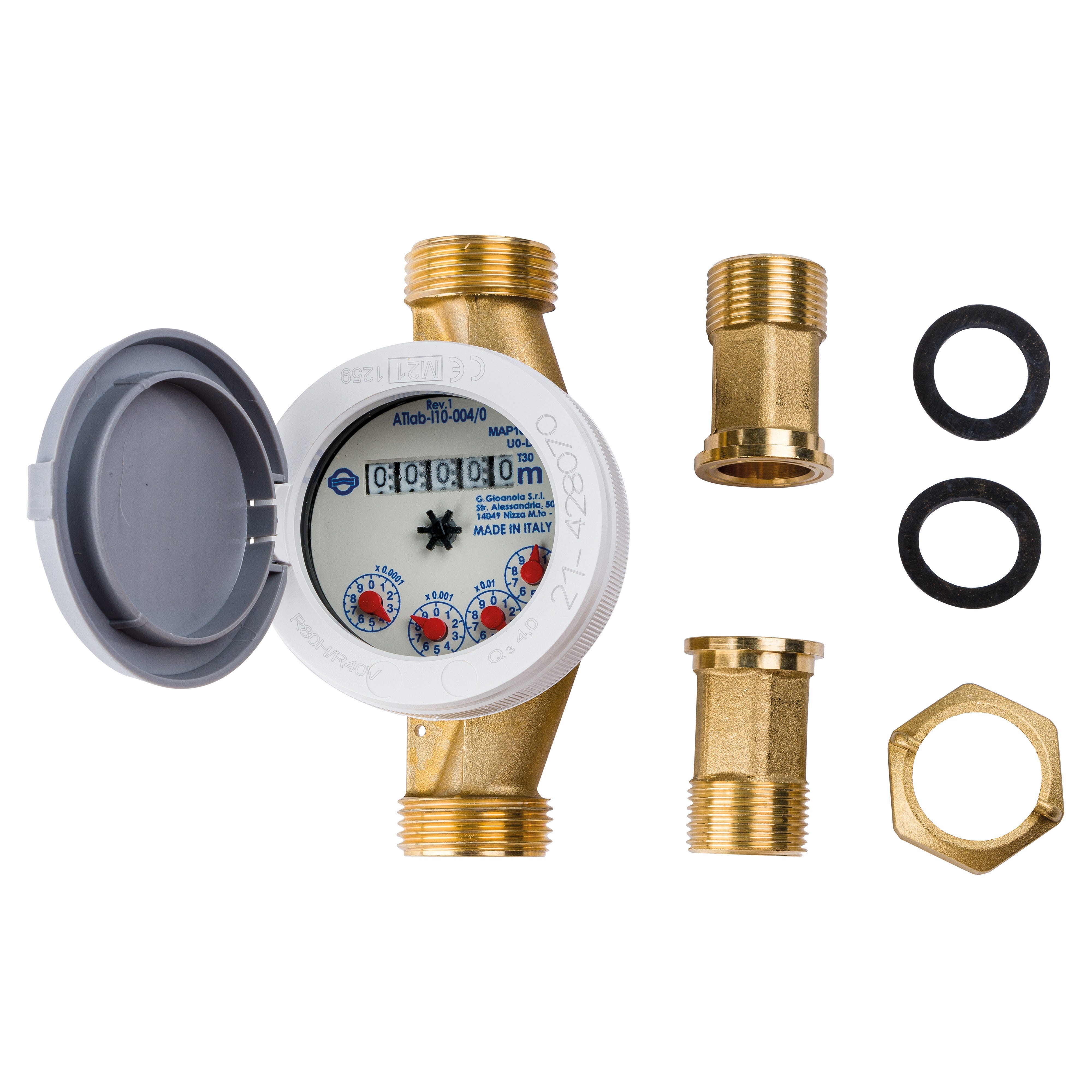 Contatore acqua per acqua fredda, timer 1 pollici, contatore acqua