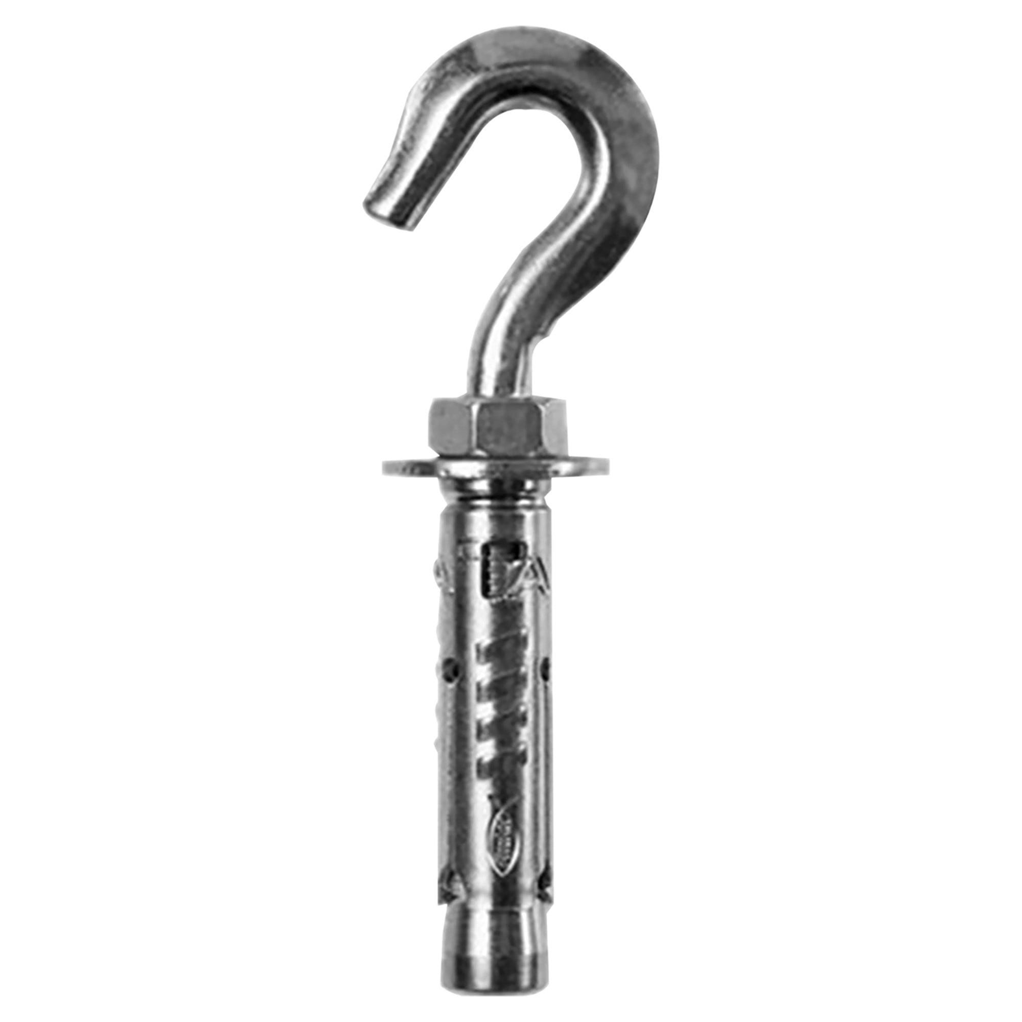 Tasselli Fischer TA M 6 Con Gancio - Acciaio Per Fissaggi Pesanti, Con Tappo Protettivo Rosso