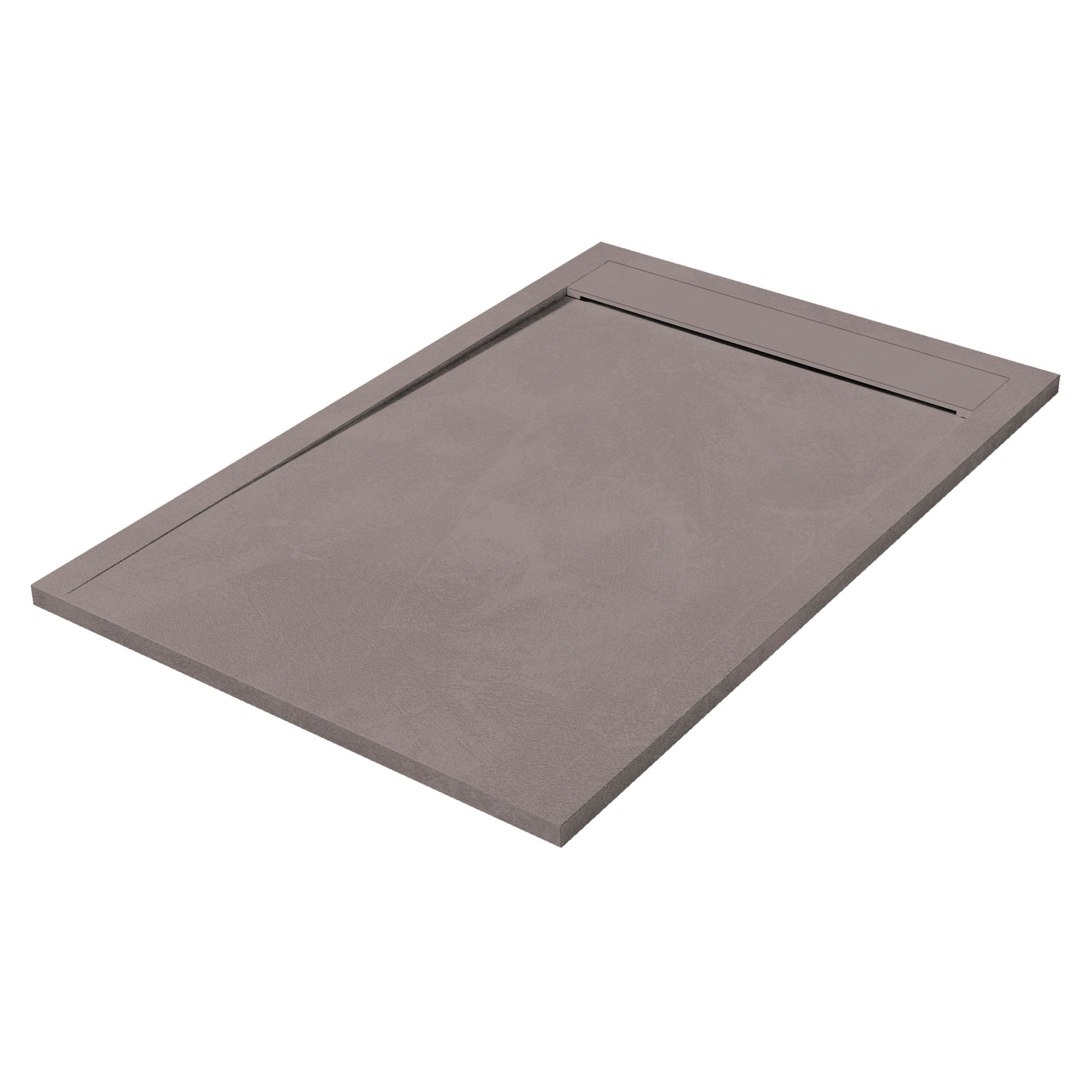 Receveur De Douche Novellini Novomatt 100x70 Cm - Blanc Opaque Effet Pierre - Hauteur 3cm