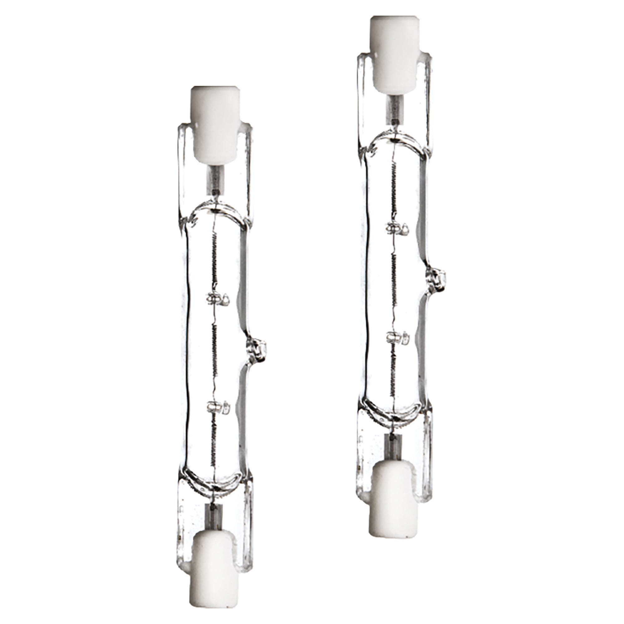 2 LAMPADINE VIVIDA ALOGENE LINEARI R7S 120W=142W 2223 lumen 2800K LUCE CALDA 10x78 mm