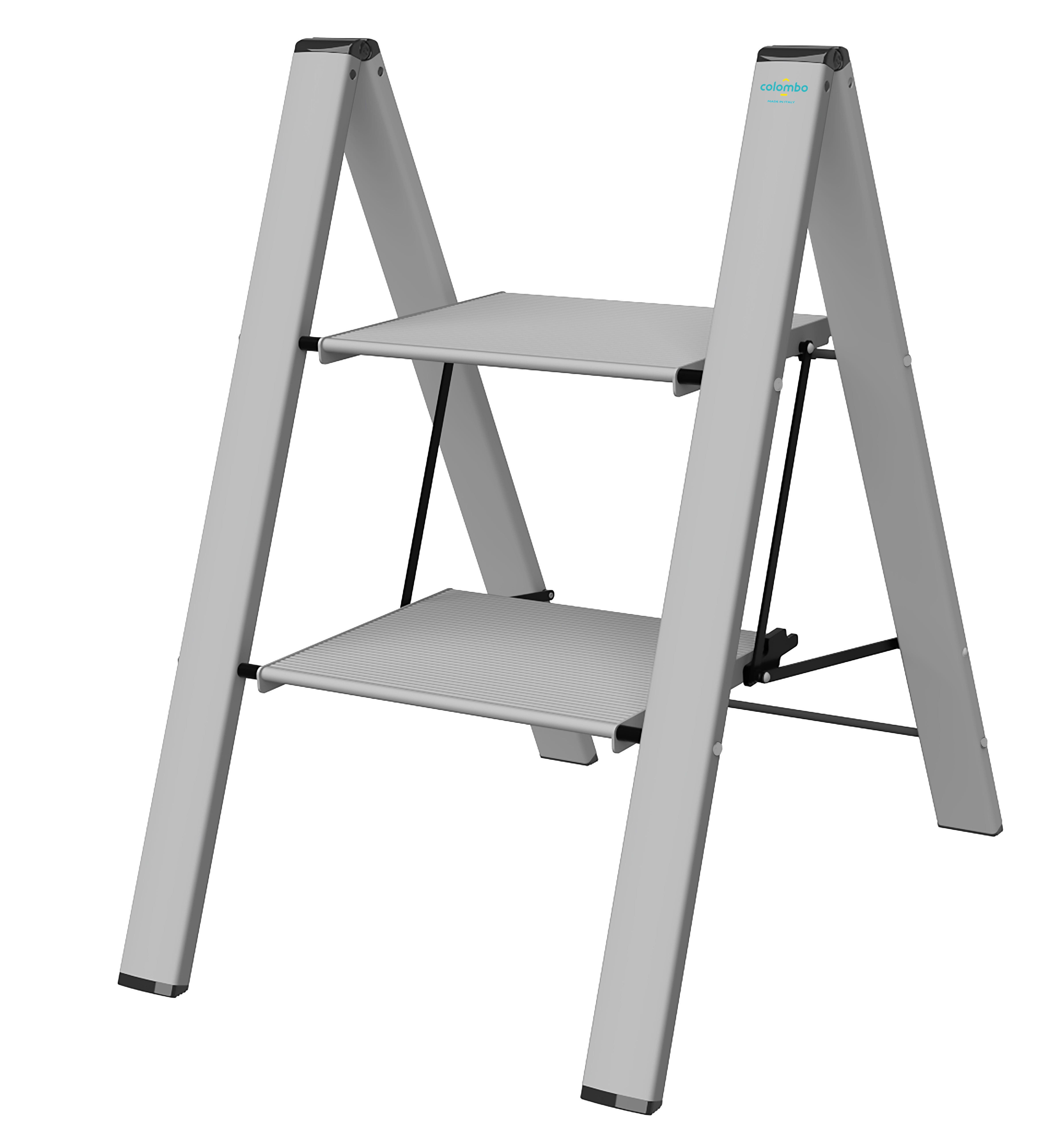 SGABELLO SALVASPAZIO ALLUMINIO 3 GRADINI PESO 6,2 Kg PORTATA 150 Kg