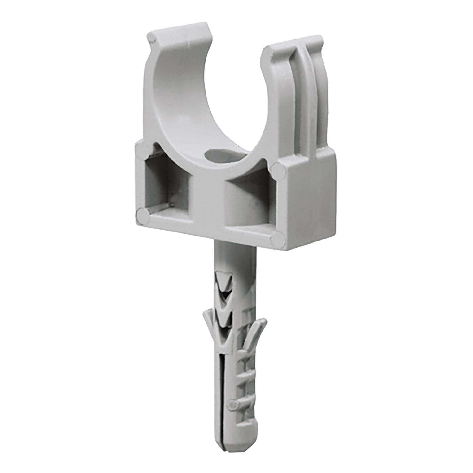 CLIP FISSATUBO A SCATTO ELETTROCANALI CON TASSELLO Ø 20 mm