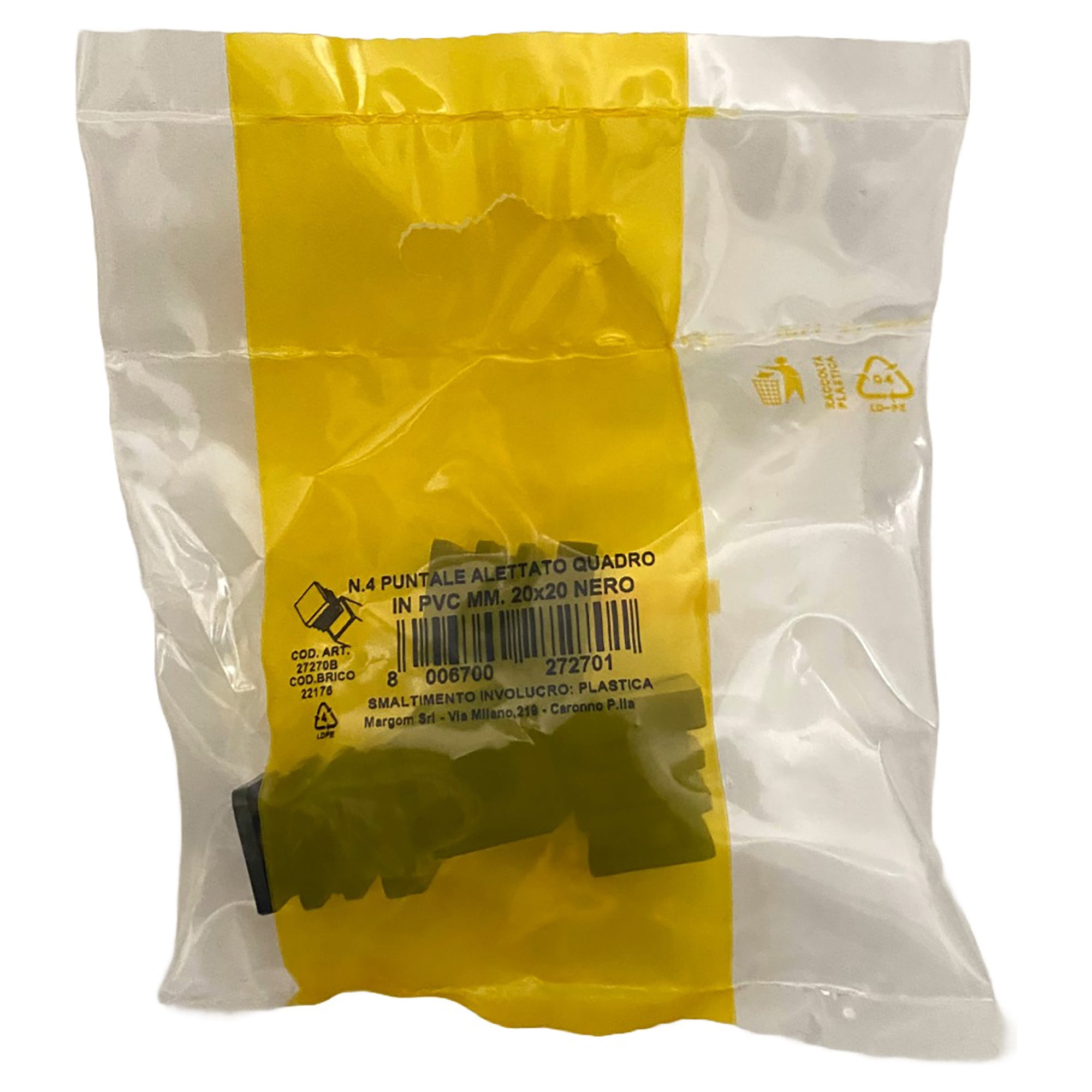 Puntali Per Gambe Sedie 17-18 Mm – In PVC Nero, Per Mobili A Tubo Tondo, Protezione Pavimento