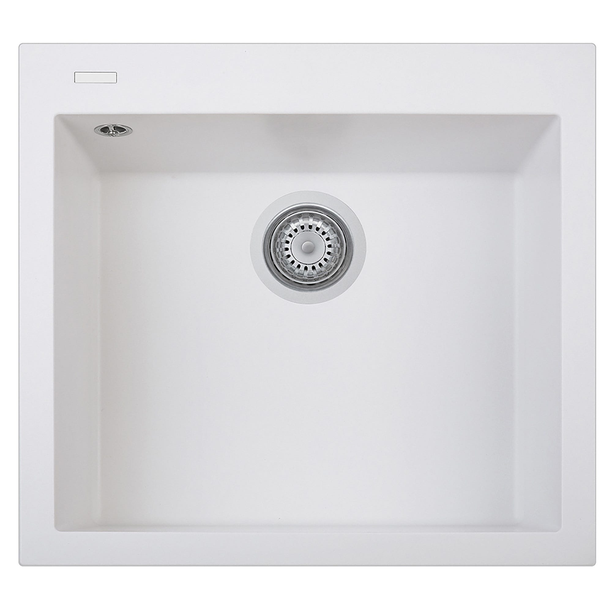 LAVELLO DIAMANT 56x50 cm IN GRANIT BIANCO