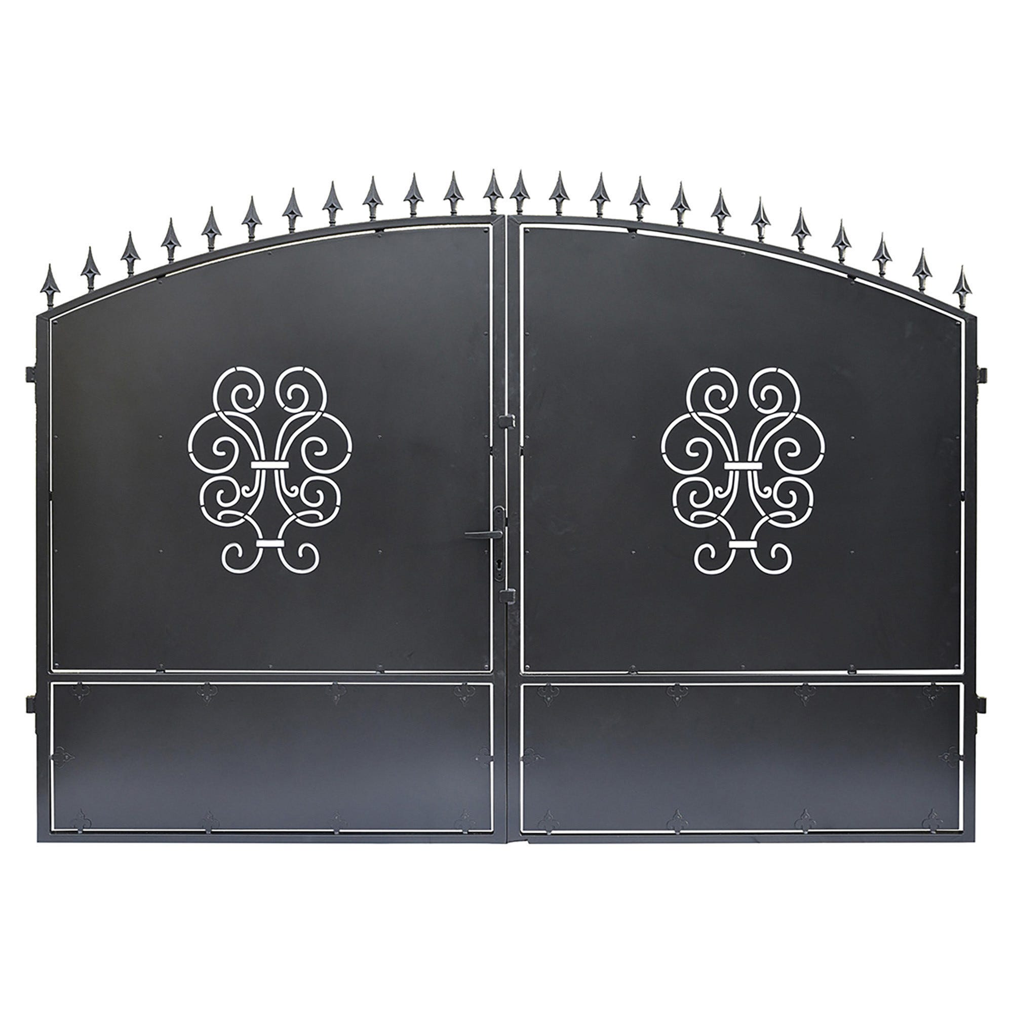 Cancello In Acciaio Zincato Verde Con Rete Metallica Interna Star - 100xH100 Cm - 12 Kg - Foto 7