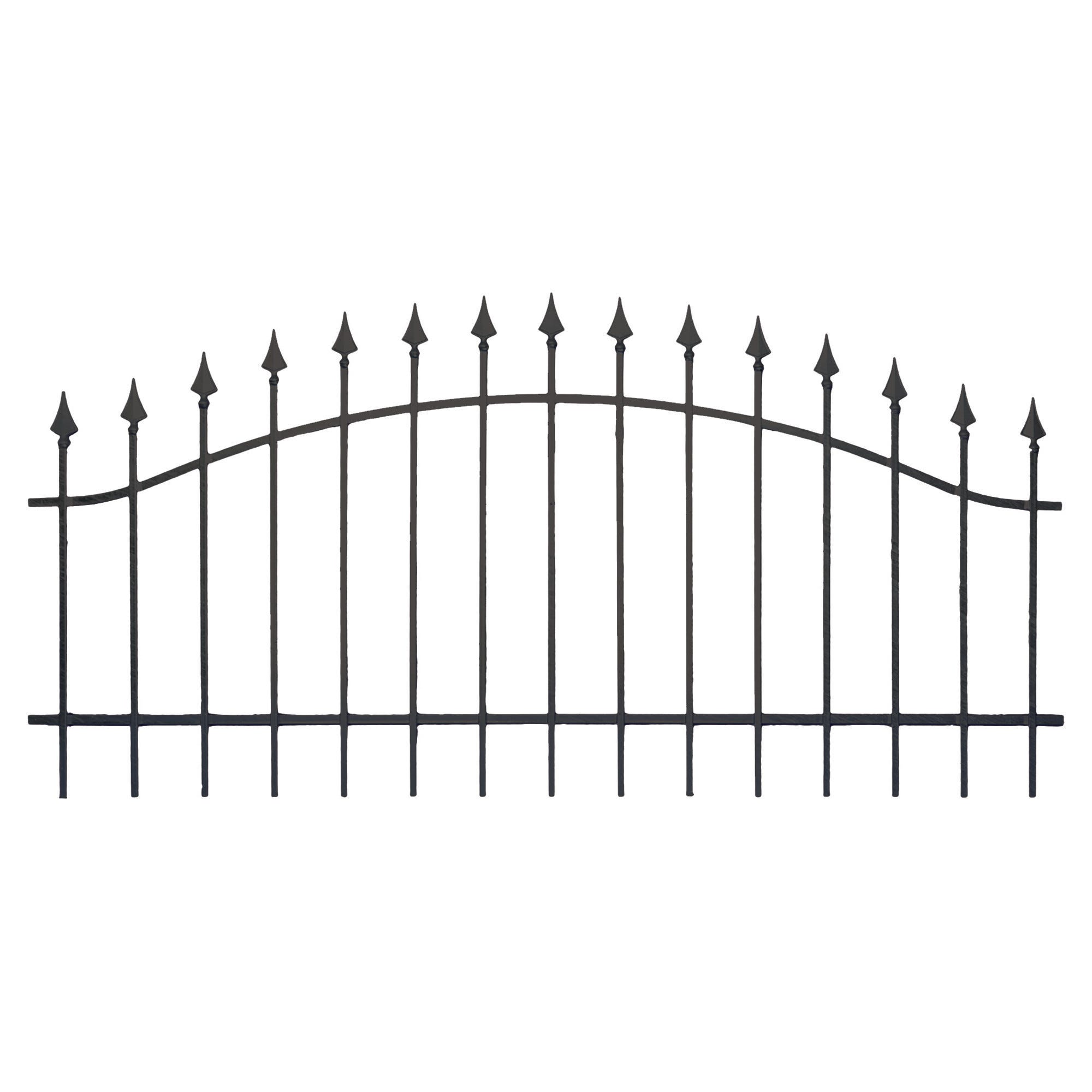 Cancello Da Giardino VidaXL In Acciaio - 100x200 Cm, Nero, Con Serratura E Chiavi, Design Ad Arco - Foto 11